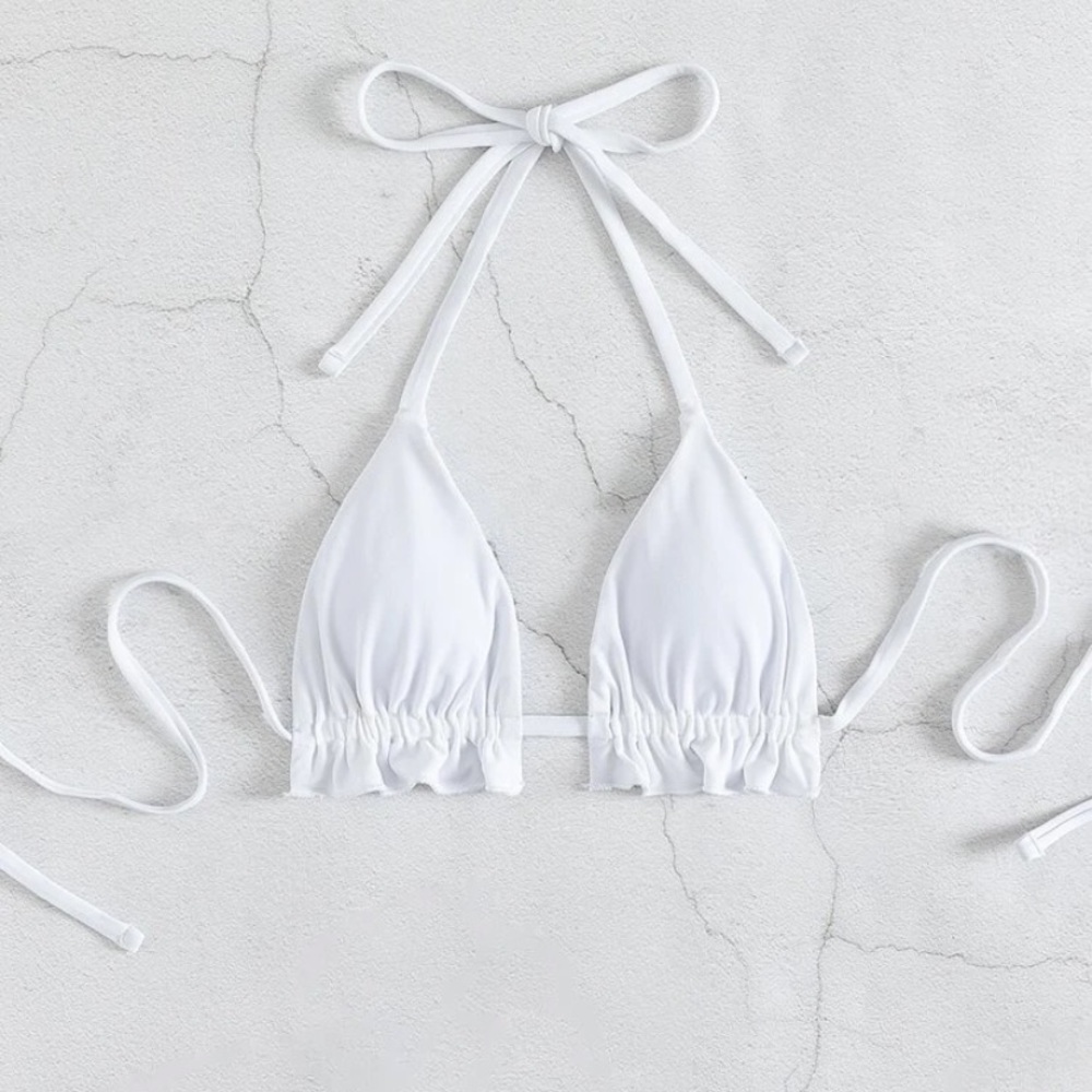 SHEIN white bikini string top